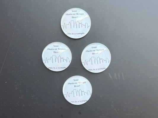 1.38" Round Glass Magnets